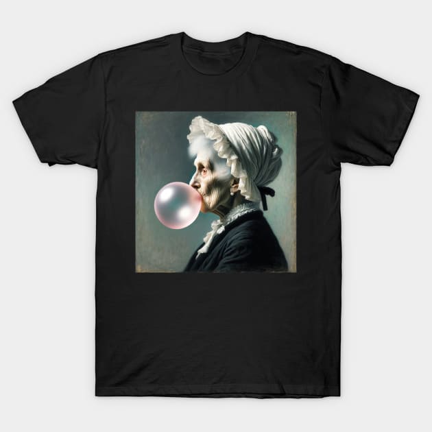 Whistler's Mother Bubble Gum Day T-Shirt by Edd Paint Something